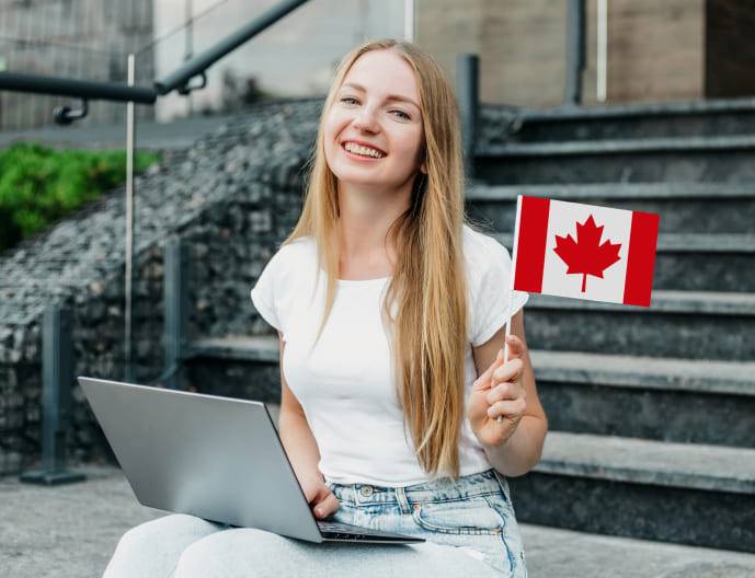 Girl With Canada Flag